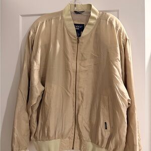 Men's Suma Silk Beige Bomber Jacket